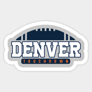 Denver Football Team Sticker